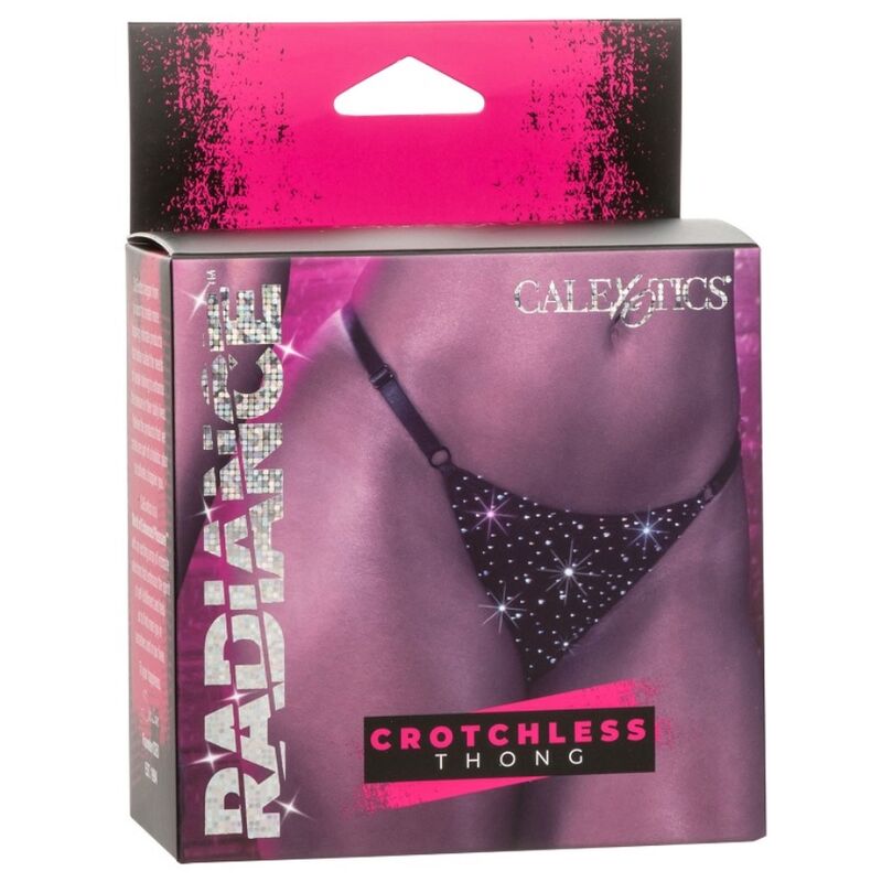 DelighToys - Radiance Crotchless Thong Rhinestone Accent by DelighToys