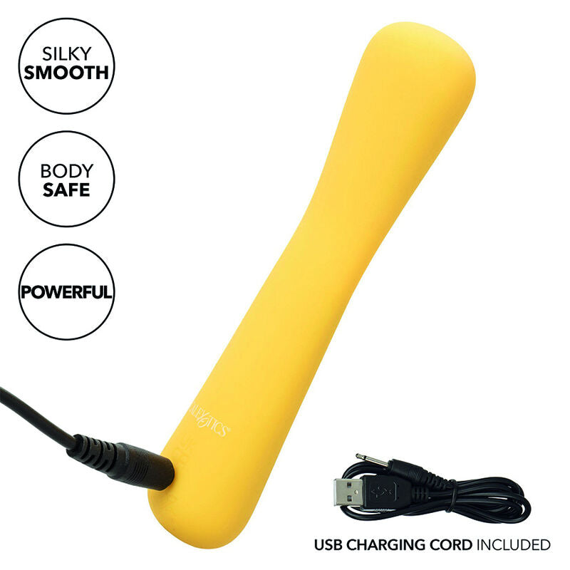 CalExotics Mini FlexiWand offers 10 functions, a bendable body that holds shape, liquid silicone comfort, USB recharge, memory chip, and waterproof design.9