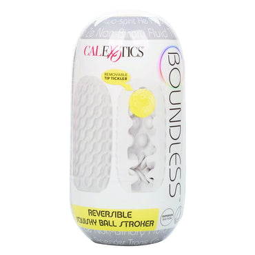 California Exotics Boundless Reversible Squishy Ball Stroker – Male Masturbators – YELLOW – product photo 2