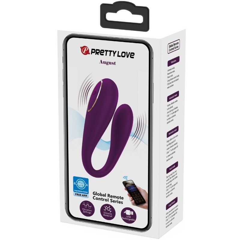 PRETTY LOVE - DelighToys – August Remote Global Double Pleasure Vibrator