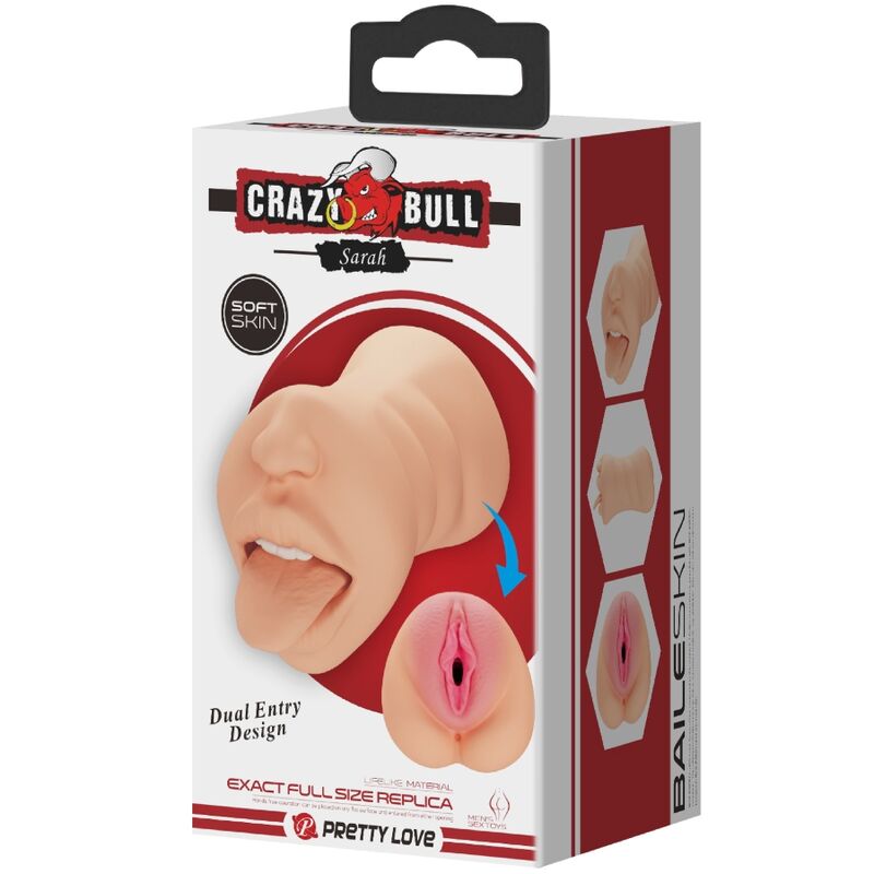 CRAZY BULL - DelighToys Crazy Bull Dual Entry Male Masturbator – Vagina Design