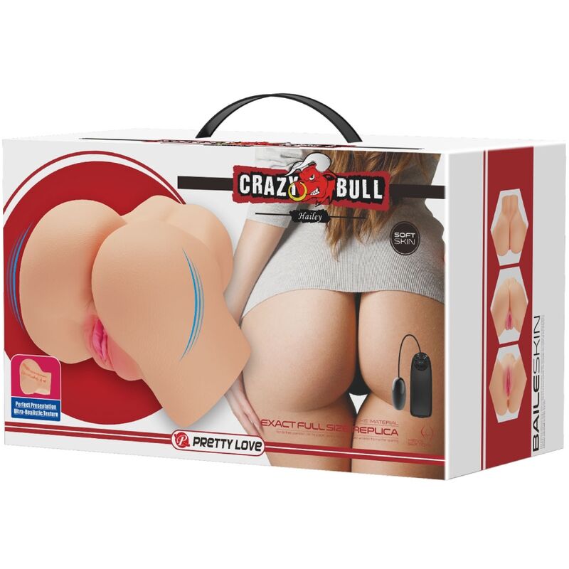 CRAZY BULL - Realistic Vagina Double – Entry Masturbator Vibration by