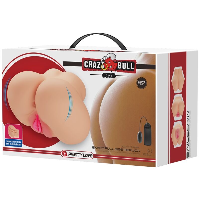 CRAZY BULL - Realistic Vagina Dual – Channel Vibrator by DelighToys (1)