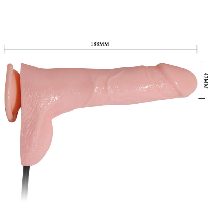 Adjust size with Baile Inflatable Suction Cup Realistic Dildo featuring suction cup and quick-release valve. Ships UK & EU. Order now for customizable pleasure!3