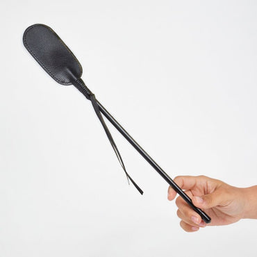 Secret Play Vegan Leather Whip Riding Crop 27.5cm Black – Spanking Paddles & Sex Whips – product photo 2