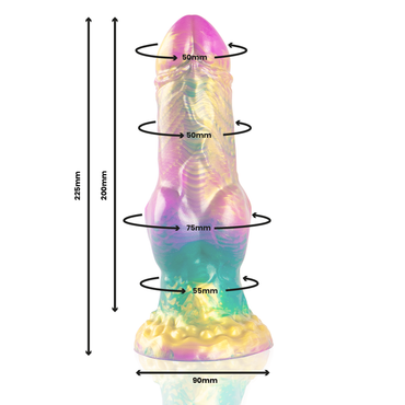 Epic Iris Vibrant Silicone Fantasy Dildo with Testicles – Dildos – product photo 2