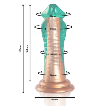 Epic Python Cobra Silicone Dildo with Sculpted Base – Dildos – product photo 2