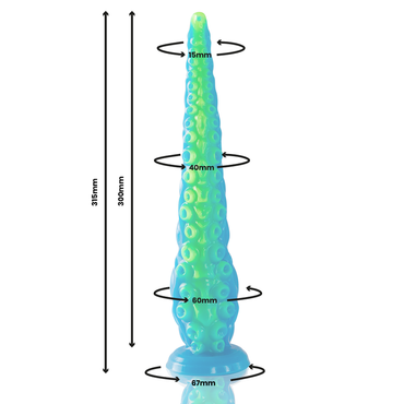 Epic Scylla Thin Fluorescent Tentacle Silicone Dildo – Dildos – product photo 2