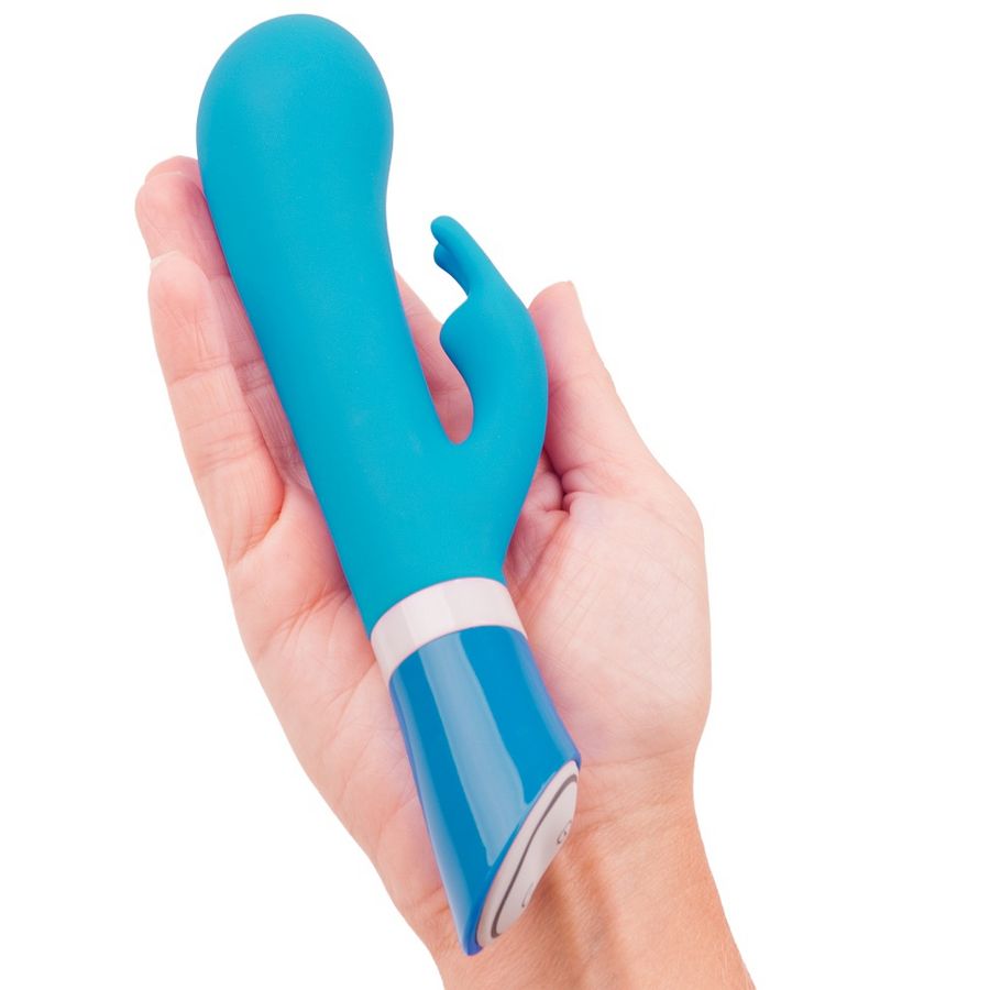 Experience dual pleasure with the Bwild Deluxe Bunny Rabbit Vibrator. 6 vibration modes, waterproof, body-safe silicone, and dual motors for intense stimulation.14