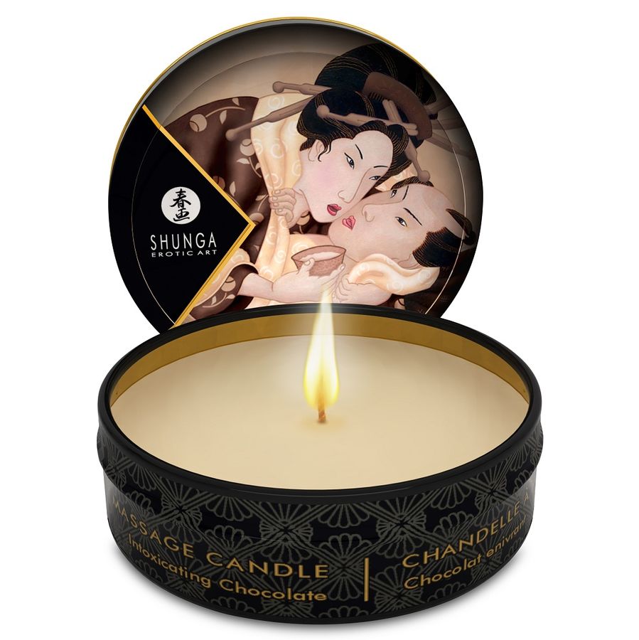 Shunga - Mini Caress By Candelight Chocolate Massage Candle 30 Ml