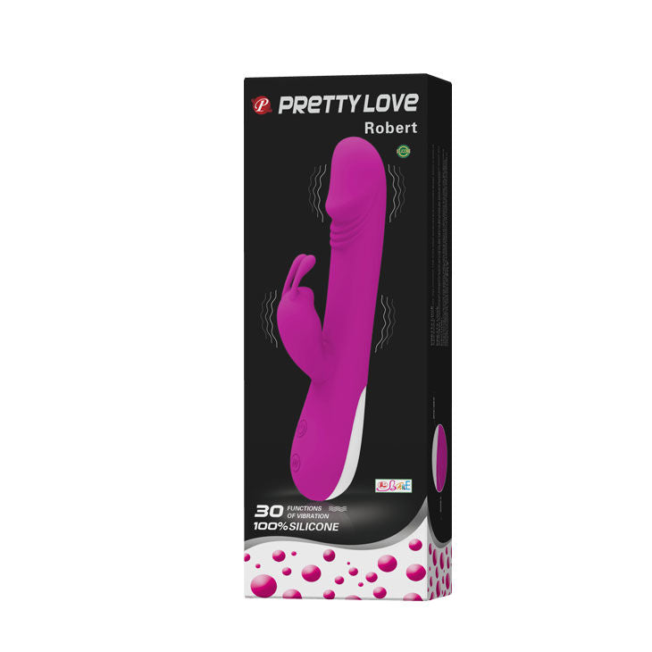 PRETTY LOVE - Robert Vibrator with Clitoral Stimulator by DelighToys