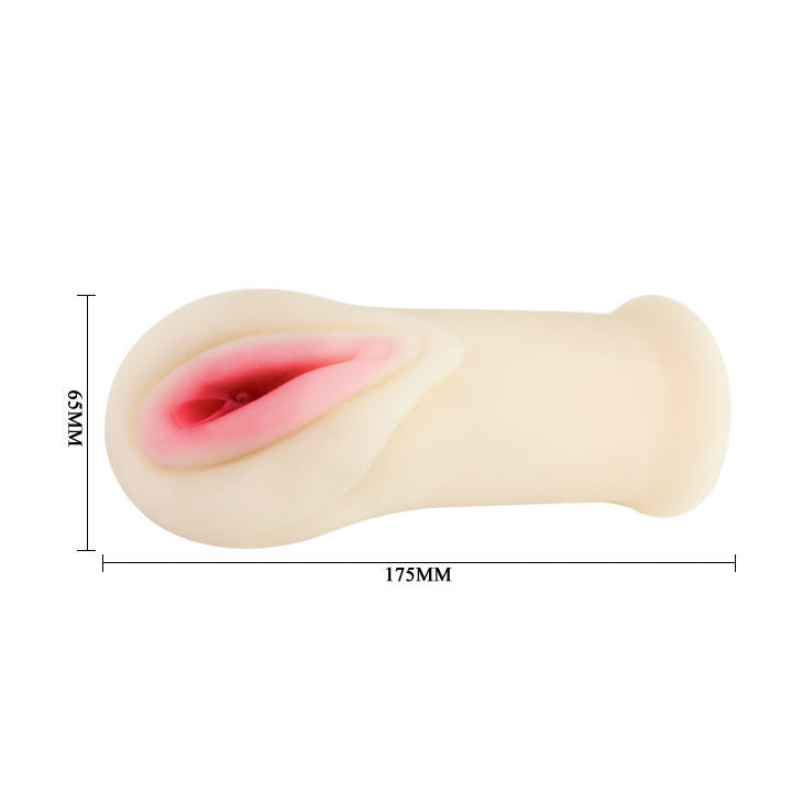 Baile Delicious Vagina Male Masturbator offers real-feel TPR texture, 3D internal stimulation, and a snug fit. Size: 15cm x 6cm. Boost pleasure with lifelike sensation.8
