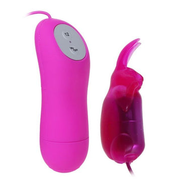 Play with Baile Clit Bunny Vibrator featuring 12 wired vibration modes and waterproof design. Ships UK & EU. Buy now for fun and targeted clitoral pleasure!2