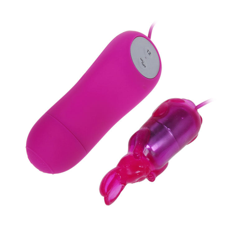 Play with Baile Clit Bunny Vibrator featuring 12 wired vibration modes and waterproof design. Ships UK & EU. Buy now for fun and targeted clitoral pleasure!3