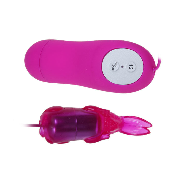 Play with Baile Clit Bunny Vibrator featuring 12 wired vibration modes and waterproof design. Ships UK & EU. Buy now for fun and targeted clitoral pleasure!4