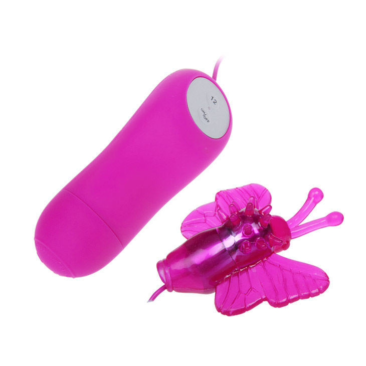 Discover the Baile Butterfly Stimulator Vibrator with 12 wired vibration modes and waterproof design. Ships UK & EU. Order now for playful, precise pleasure!3