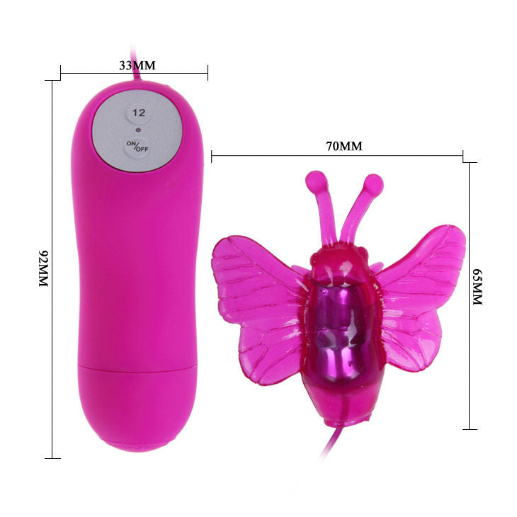Discover the Baile Butterfly Stimulator Vibrator with 12 wired vibration modes and waterproof design. Ships UK & EU. Order now for playful, precise pleasure!5