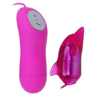 Play with Baile Dolphin Vagina Vibrator featuring 12 wired vibration modes and waterproof design. Ships UK & EU. Buy now for fun, targeted pleasure!2