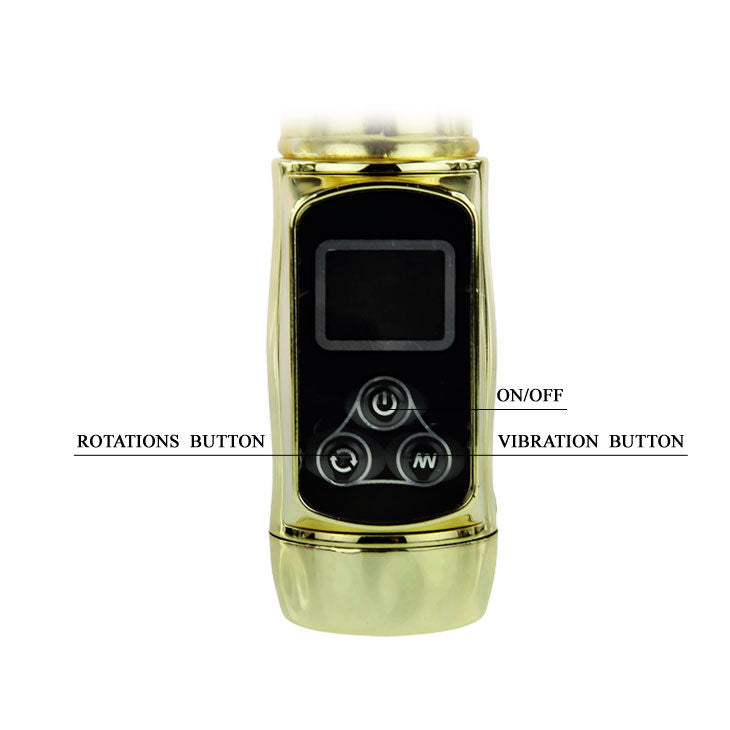 Enjoy double rotation and 5 vibration modes with Baile Rabbit Vibrator Passion Gold. Waterproof, phthalate-free. Ships UK & EU. Order now!78