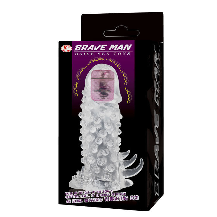 Baile Sensor Penis Extension boosts size and performance with a vibrating tip, textured sleeve, and snug fit. Sensor-activated motor enhances partner pleasure.77