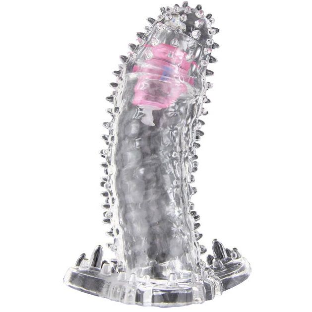 Baile Penis Sleeve Sensor Extension boosts size, vibration, and stamina. With sensor-activated bullet, flexible fit, and realistic feel for enhanced partner pleasure.4