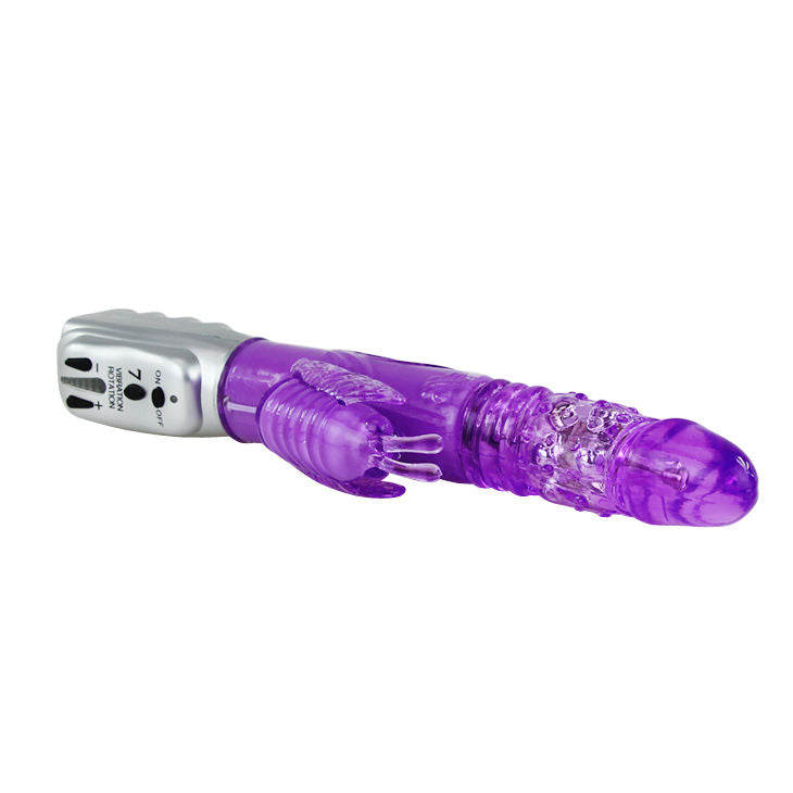Baile Butterf Thrusting Vibrator offers 7 vibrations, 6 rotation modes, clitoral stimulator, and up-down thrusting motion for intense, full-body pleasure.2