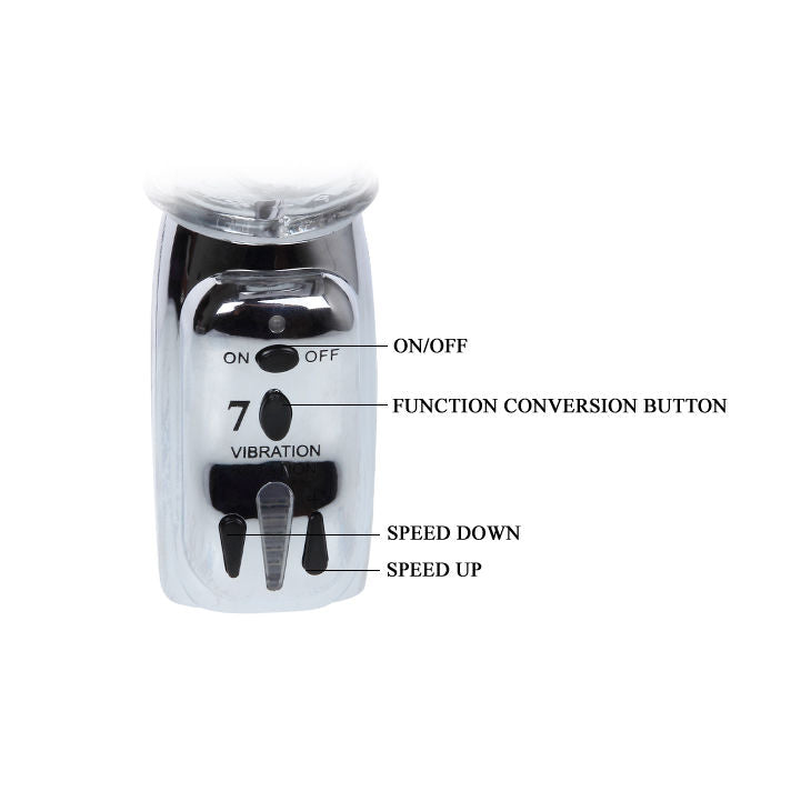 Baile Transparent Rotator Vibrator features 28 combinations of vibration and rotation, rotating beads, clitoral stimulator, and soft TPR for ultimate pleasure6