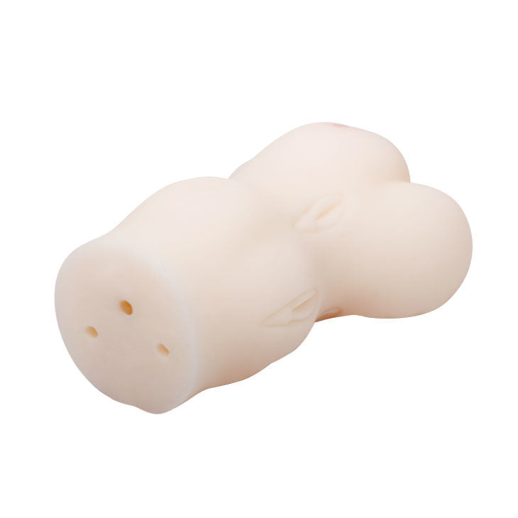 Baile Lady Vagina Male Masturbator features lifelike Cyberskin texture, 16cm length, and a multi-speed vibrating bullet for intense solo pleasure and realism.4
