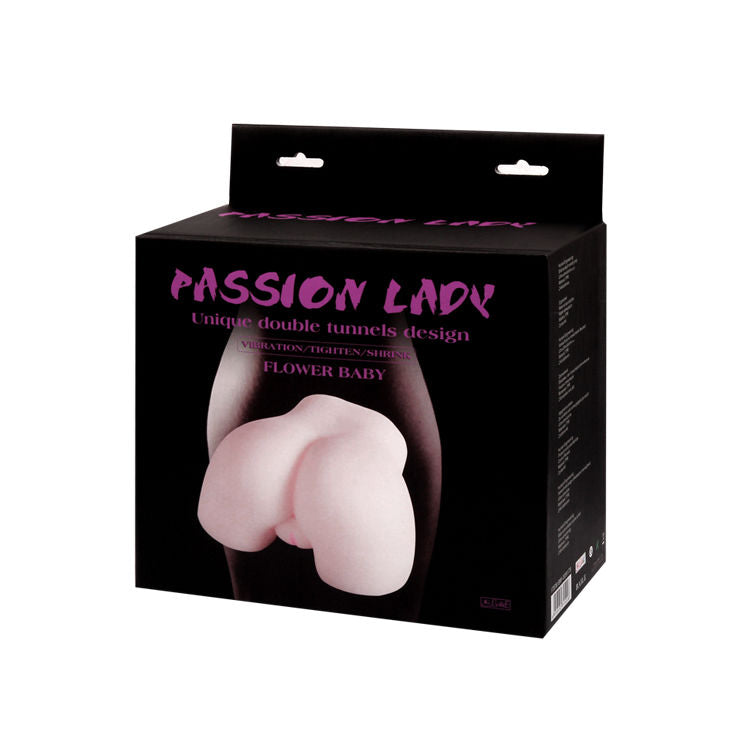 Experience lifelike dual-entry stimulation with Baile Passion Lady Vagina Anal Masturbator. Made of soft Cyberskin, with vibrating bullet and realistic vagina and anus.8