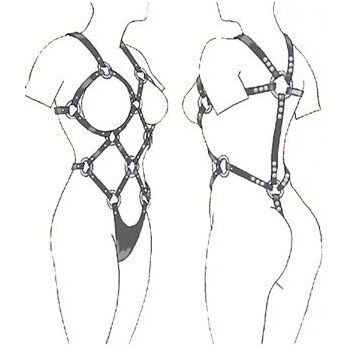LEATHER BODY - Adjustable Leather Harness Women – DelighToys (1)