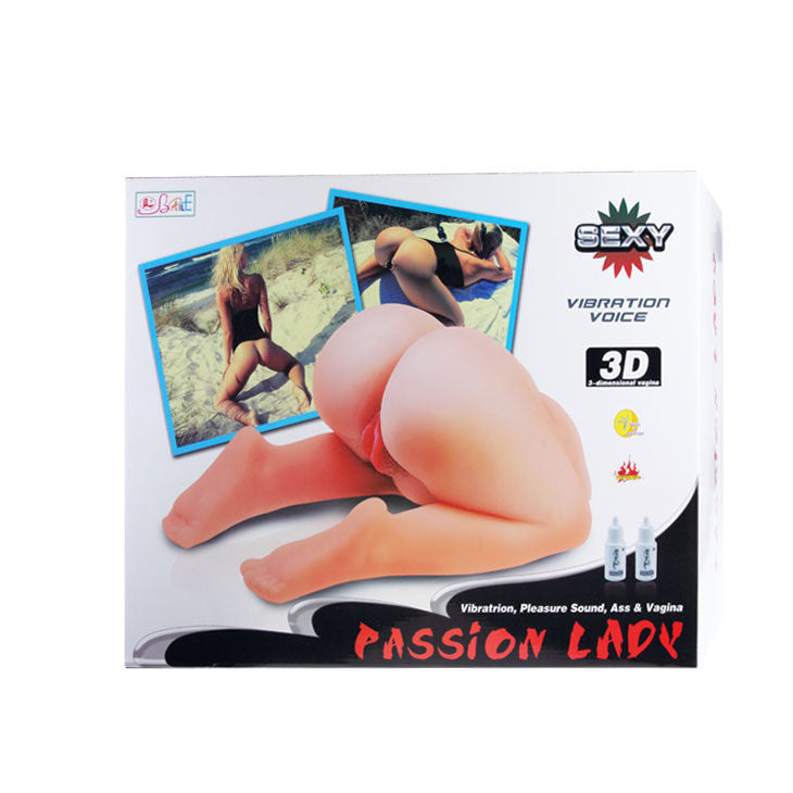 Experience lifelike pleasure with Baile Passion Lady 3D Voice Masturbator. Realistic vagina, ass, moaning voice, dual bullets, and soft skin feel for intense fun.9