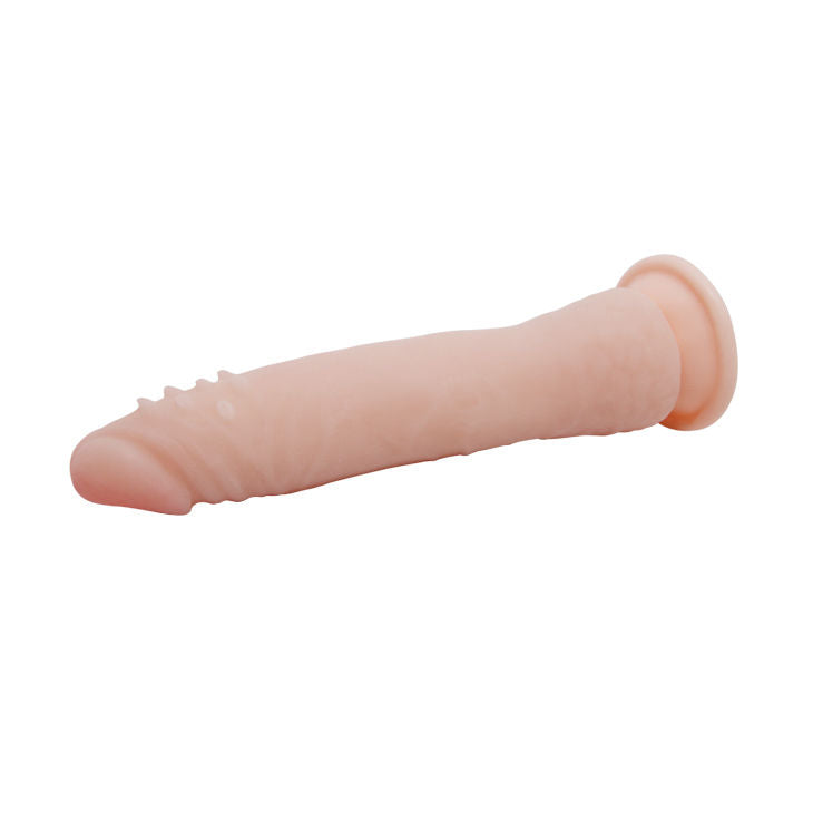 Enjoy deep pleasure with Baile TPR Realistic Dildo featuring flexible vertebrate design. Shower-safe and hygienic. Ships UK & EU. Order now!4