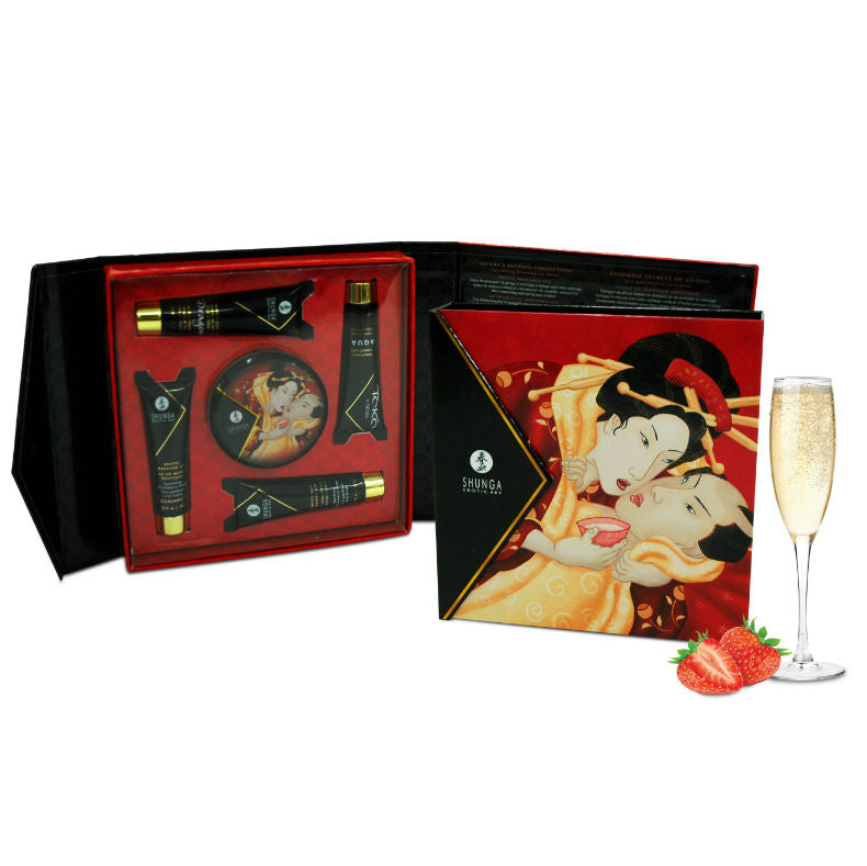 Shunga - Secret Geisha Strawberries And Cava Kit