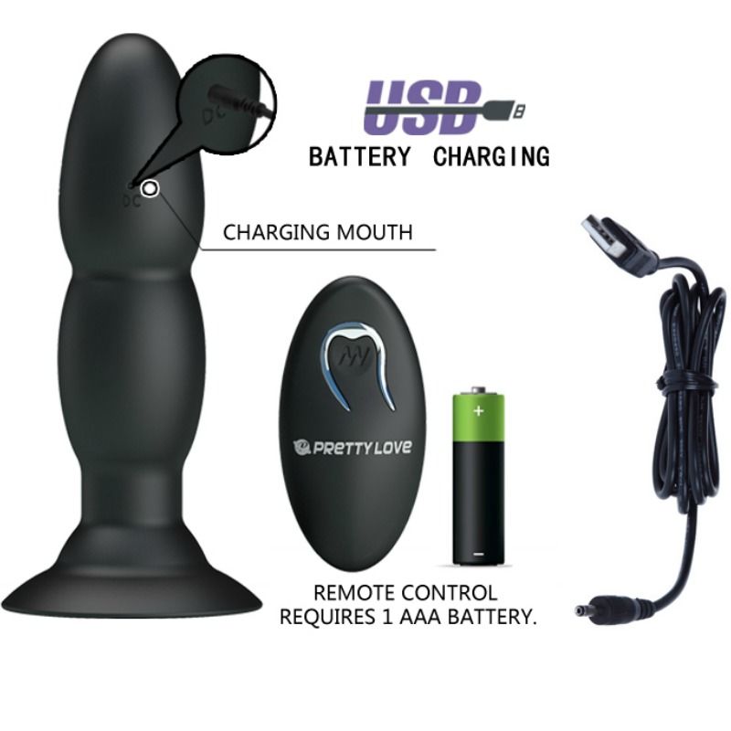 PRETTY LOVE - Remote Controlled Plug Vibrator Rotation