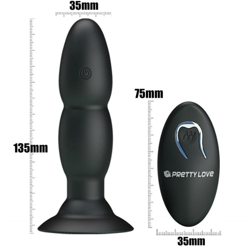 PRETTY LOVE - Remote Controlled Plug Vibrator Rotation