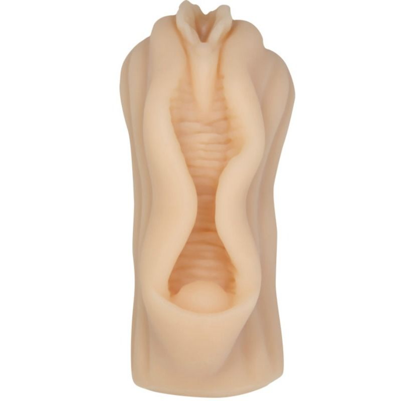 Baile Mini Vagina Masturbator features vaginal lips, clitoris detail, and a textured tunnel. Realistic feel, easy to clean, and perfect for discreet pleasure.6