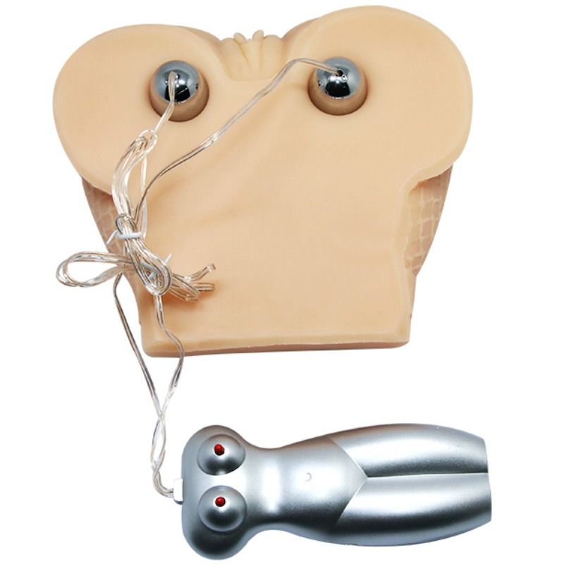 Baile's Vagina Anus Masturbator offers a lifelike experience with textured interiors, vibrating bullets, and a voice system controlled by an exclusive remote.4