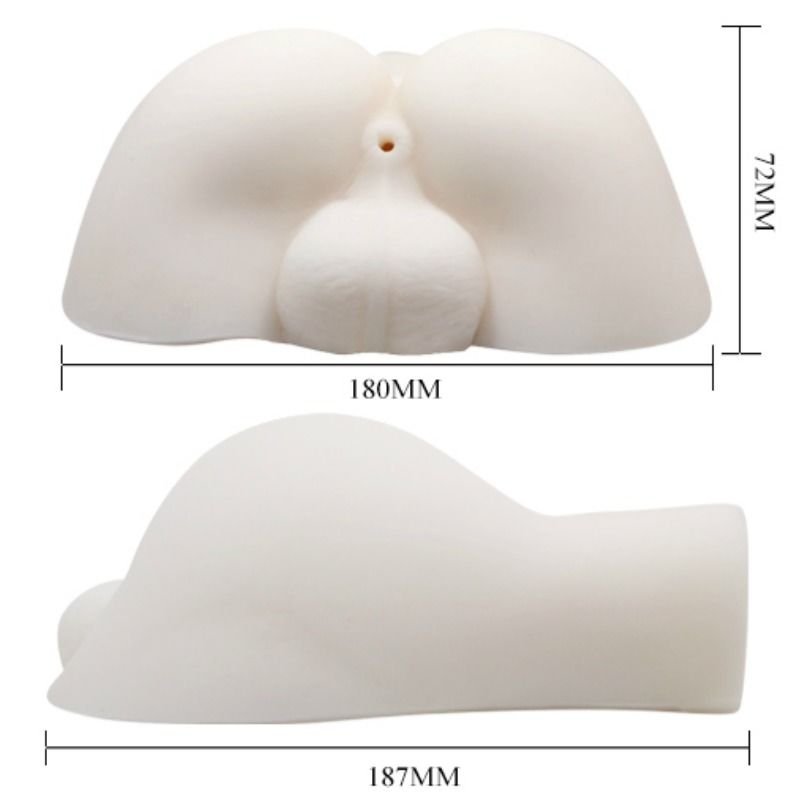 Experience intense pleasure with the Baile Bigger Man Masturbator Vibration. Realistic male butt design, anal opening, vibrating bullet, and remote control for heightened sensations4