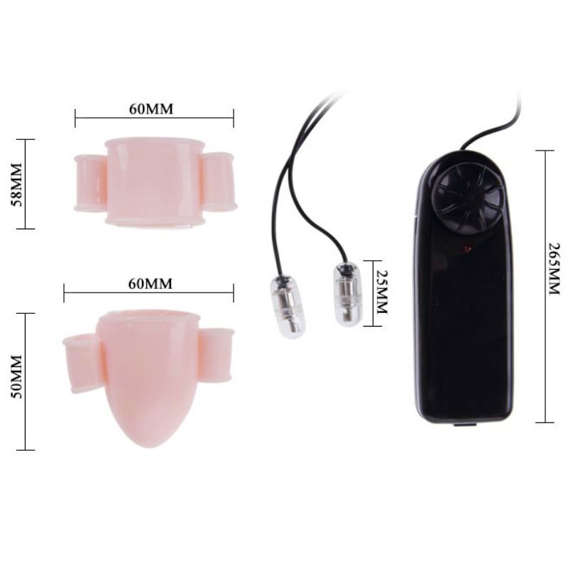 Enhance pleasure with Baile Penis Vibrator Covers. Includes 2 sleeves and 2 adjustable bullets for customizable stimulation and intense vibration.5