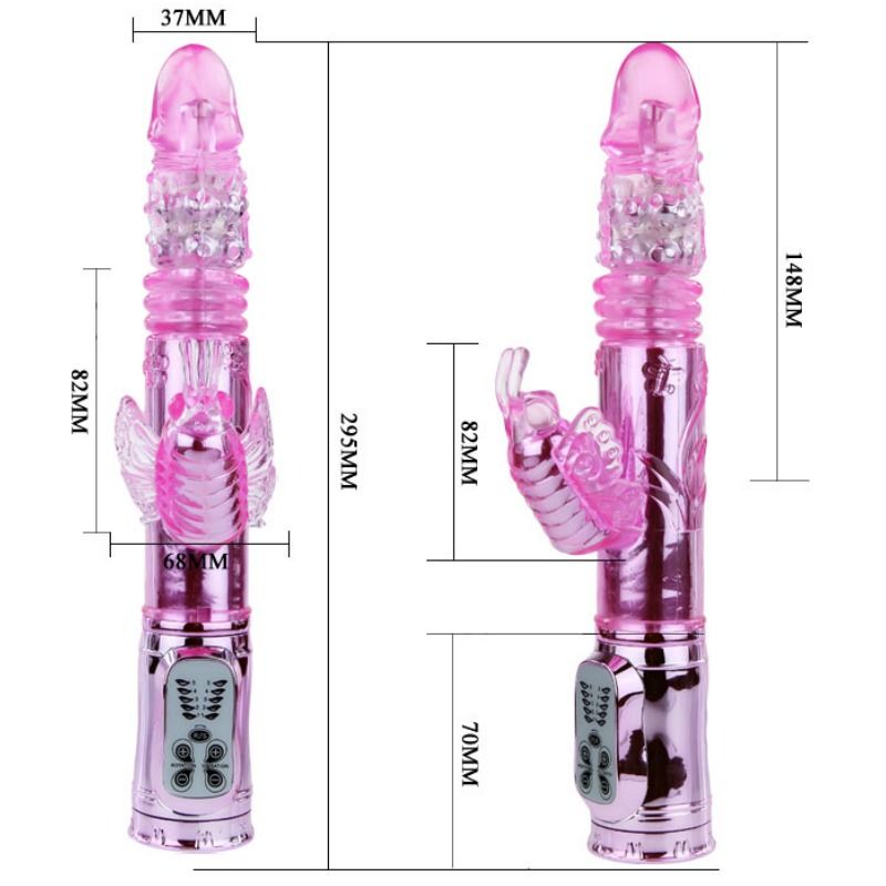 BAILE - Rechargeable Vibrator Rotating and Throbbing Butterfly Stimula