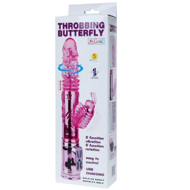 BAILE - Rechargeable Vibrator Rotating and Throbbing Butterfly Stimula