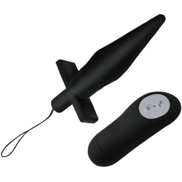 Baile Vibration Butt Plug offers 11.6cm of anal stimulation with remote-controlled vibration. Made of PVC for firm, fulfilling pleasure in a sleek black design.2