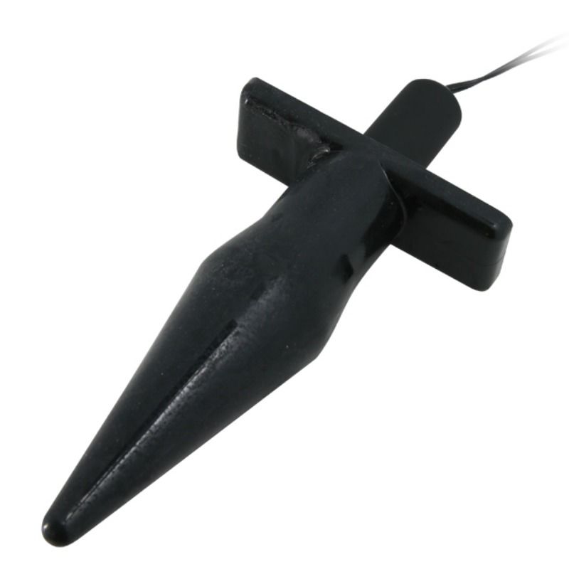 Baile Vibration Butt Plug offers 11.6cm of anal stimulation with remote-controlled vibration. Made of PVC for firm, fulfilling pleasure in a sleek black design.2r