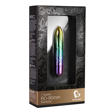Rocks-Off RO-80mm 7-Speed Rainbow Vibrating Bullet – Bullet Vibrators – product photo 2