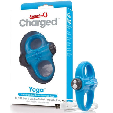 Screaming O Yoga Rechargeable Reversible Vibrating Ring – Vibrators – GRAY – product photo 2
