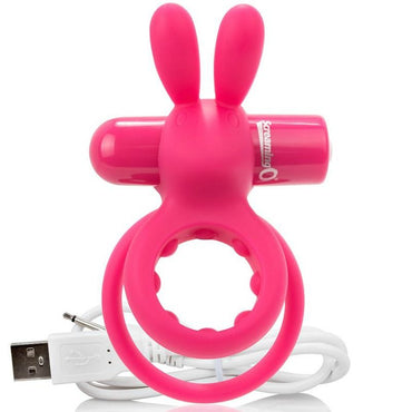 Screaming O - Rechargeable Double Ring With Rabbit Hare Pink