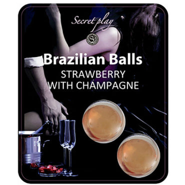 SECRETPLAY - DelighToys Secretplay – Strawberry and Champagne Massage Oil Balls Set