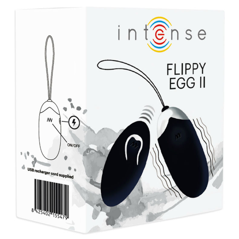 Intense - Flippy Ii Vibrating Egg With Remote Control Black