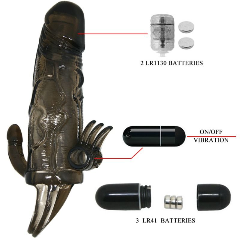 Baile Vibrating Penis Sleeve - Clit & Anal Stimulator UK & EU8