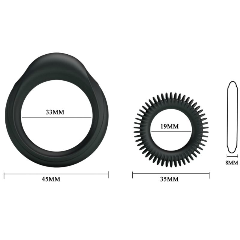 Delay ejaculation and boost pleasure with Baile Cock Rings Manhood. Waterproof set with storage bag. Ships UK & EU. Order now!5